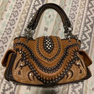 Montana West concealed carry brown leather bag